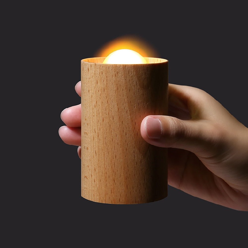 Wooden Air blowing induction candle night lamp - Querencian