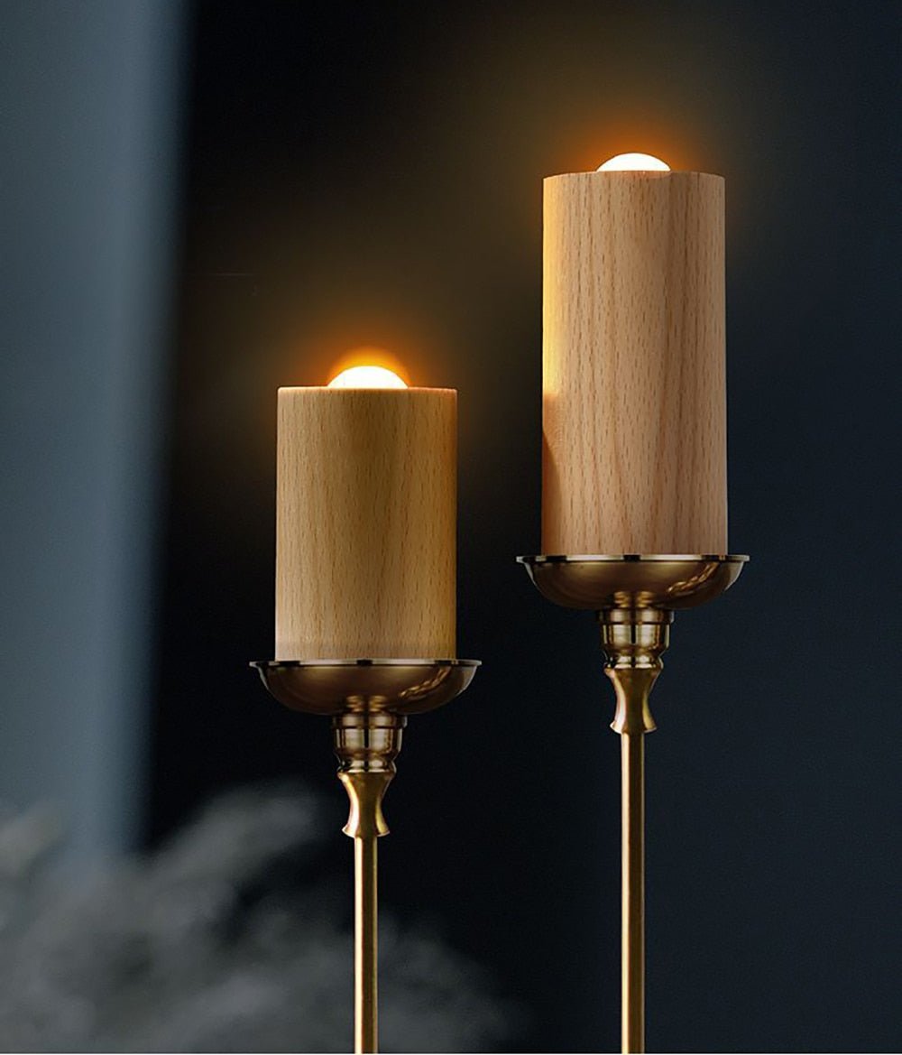 Wooden Air blowing induction candle night lamp - Querencian