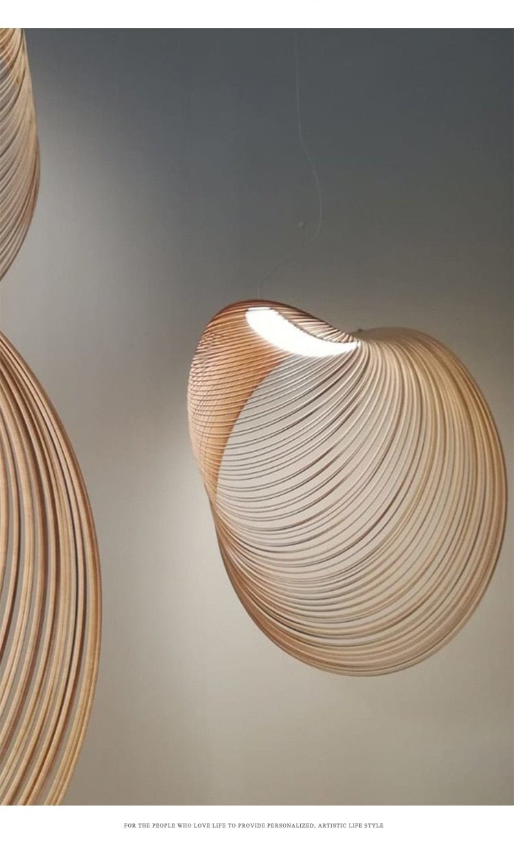 Wooden LED Designer Art Lustre Pendant Lights - Querencian