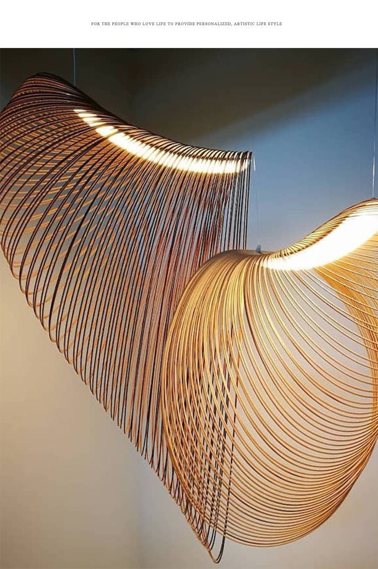 Wooden LED Designer Art Lustre Pendant Lights - Querencian